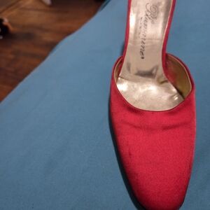 Blumarine Red Satin Heels
